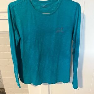 Teal and pink vineyard vines Long sleeve